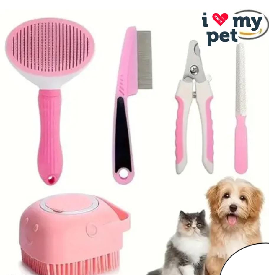 pet hair remover comb, flea comb, shampoo brush, nail clippers (multicolor) pet hair remover comb, flea comb, shampoo brush, nail clippers (multicolor)
